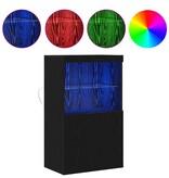 VidaXL Dressoir Zwart 60 x 37 x 100 cm Bewerkt hout