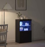 VidaXL Dressoir Zwart 60 x 37 x 100 cm Bewerkt hout