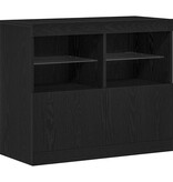 VidaXL Dressoir Zwart 81 x 37 x 67 cm Bewerkt hout