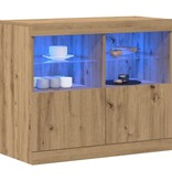 VidaXL Dressoir Bruin 81 x 37 x 67 cm Bewerkt hout