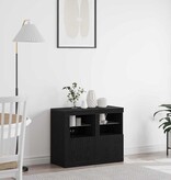 VidaXL Bijzetkast 2 pcs Zwart eiken 41 x 37 x 67 cm Bewerkt hout