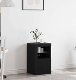 VidaXL Bijzetkast Zwart eiken 41 x 37 x 67 cm Bewerkt hout