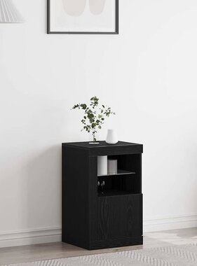 VidaXL Bijzetkast Zwart eiken 41 x 37 x 67 cm Bewerkt hout