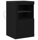 VidaXL Bijzetkast Zwart eiken 41 x 37 x 67 cm Bewerkt hout