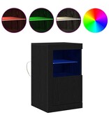 VidaXL Bijzetkast Zwart eiken 41 x 37 x 67 cm Bewerkt hout