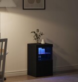 VidaXL Bijzetkast Zwart eiken 41 x 37 x 67 cm Bewerkt hout