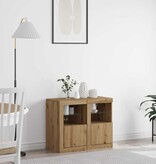 VidaXL Bijzetkast 2 pcs artisanaal eikenkleurig 41 x 37 x 67 cm