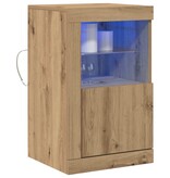 VidaXL Bijzetkast 2 pcs artisanaal eikenkleurig 41 x 37 x 67 cm