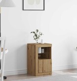 VidaXL Bijzetkast artisanaal eikenkleurig 41 x 37 x 67 cm Bewerkt hout