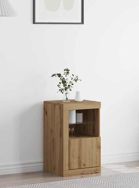 VidaXL Bijzetkast artisanaal eikenkleurig 41 x 37 x 67 cm Bewerkt hout