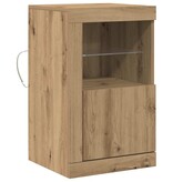 VidaXL Bijzetkast artisanaal eikenkleurig 41 x 37 x 67 cm Bewerkt hout