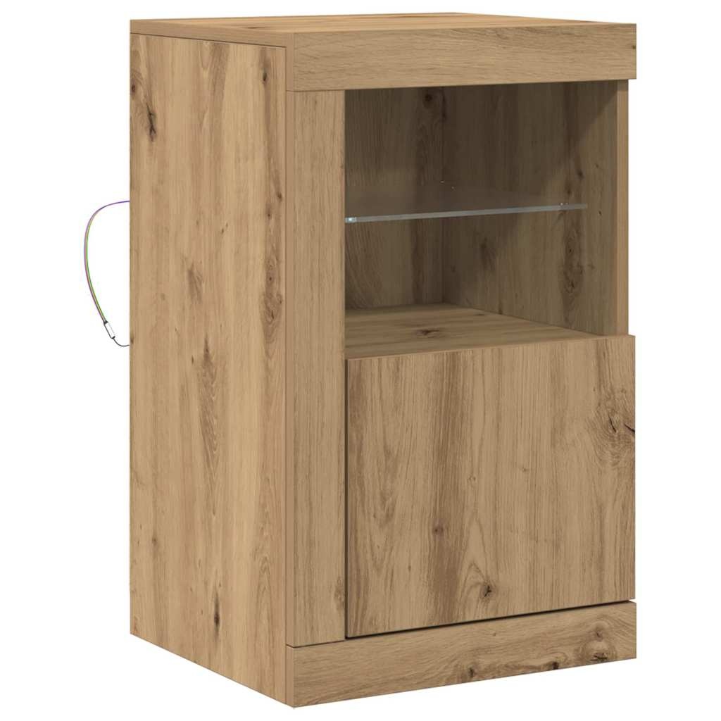 VidaXL Bijzetkast artisanaal eikenkleurig 41 x 37 x 67 cm Bewerkt hout