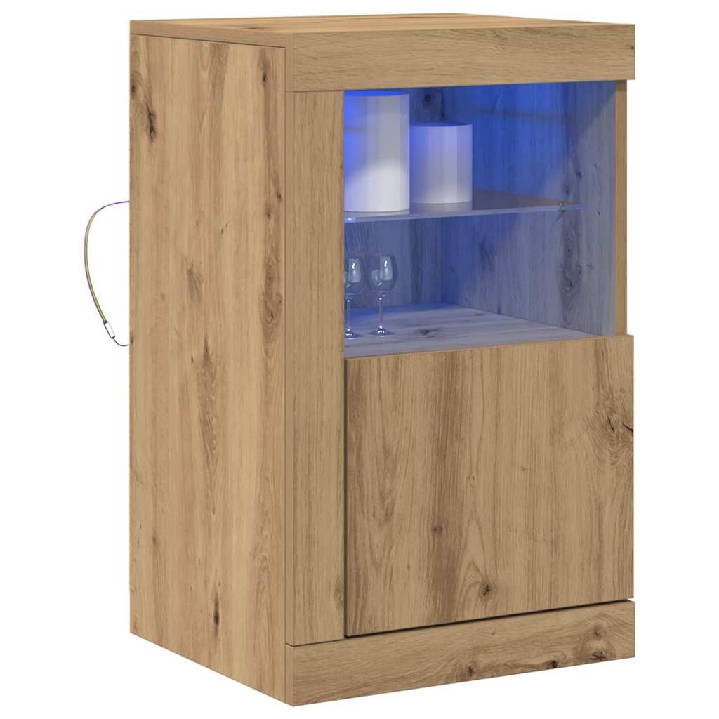 VidaXL Bijzetkast artisanaal eikenkleurig 41 x 37 x 67 cm Bewerkt hout