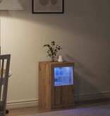 VidaXL Bijzetkast artisanaal eikenkleurig 41 x 37 x 67 cm Bewerkt hout