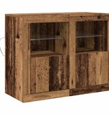 VidaXL Bijzetkast 2 pcs Oud hout 41 x 37 x 67 cm Bewerkt hout