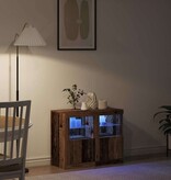 VidaXL Bijzetkast 2 pcs Oud hout 41 x 37 x 67 cm Bewerkt hout