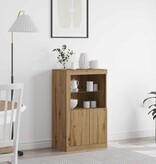 VidaXL Bijzetkast artisanaal eikenkleurig 60.5 x 37 x 100 cm