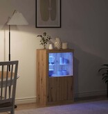 VidaXL Bijzetkast artisanaal eikenkleurig 60.5 x 37 x 100 cm