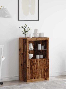 VidaXL Bijzetkast Oud hout 60.5 x 37 x 100 cm Bewerkt hout