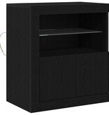VidaXL Dressoir Zwart 60.5 x 37 x 67 cm Bewerkt hout
