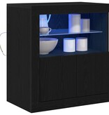 VidaXL Dressoir Zwart 60.5 x 37 x 67 cm Bewerkt hout