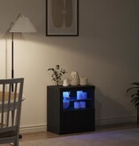 VidaXL Dressoir Zwart 60.5 x 37 x 67 cm Bewerkt hout