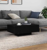 VidaXL Salontafel Zwart Eiken 85 x 55 x 31 cm Bewerkt hout