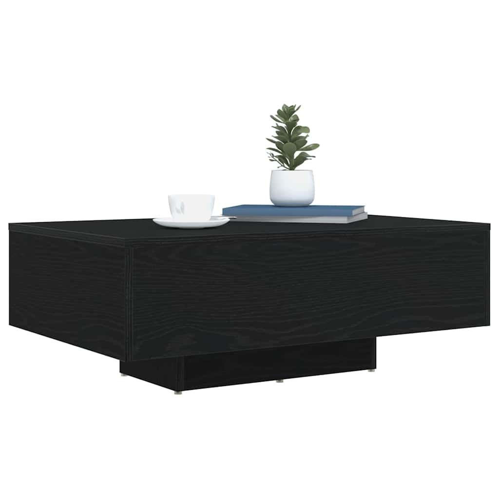 VidaXL Salontafel Zwart Eiken 85 x 55 x 31 cm Bewerkt hout