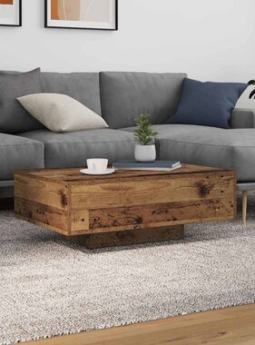VidaXL Salontafel Oud Hout 85 x 55 x 31 cm Bewerkt hout