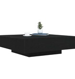 VidaXL Salontafel Zwart Eiken 100 x 100 x 31 cm Bewerkt hout