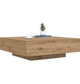 VidaXL Salontafel Artisan Eiken 100 x 100 x 31 cm Bewerkt hout