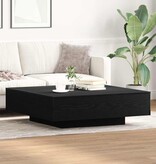 VidaXL Salontafel Zwart Eiken 100 x 100 x 31 cm