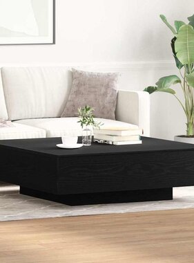 VidaXL Salontafel Zwart Eiken 100 x 100 x 31 cm