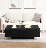 VidaXL Salontafel Zwart Eiken 100 x 100 x 31 cm
