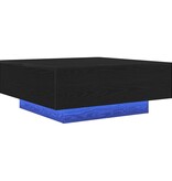 VidaXL Salontafel Zwart Eiken 80 x 80 x 31 cm Bewerkt hout