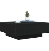 VidaXL Salontafel Zwart Eiken 80 x 80 x 31 cm Bewerkt hout