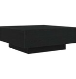 VidaXL Salontafel Zwart Eiken 80 x 80 x 31 cm Bewerkt hout