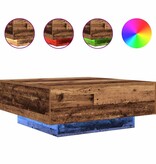 VidaXL Salontafel Oud Hout en Blauw 80 x 80 x 31 cm Bewerkt hout