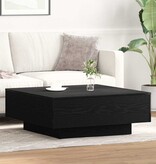 VidaXL Salontafel Zwart Eiken 80 x 80 x 31 cm