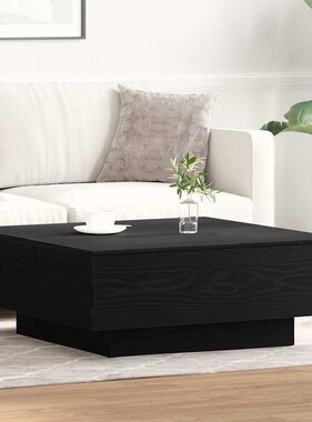 VidaXL Salontafel Zwart Eiken 80 x 80 x 31 cm
