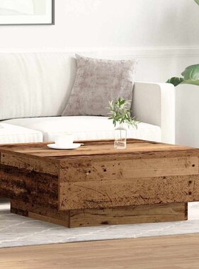 VidaXL Salontafel Oud Hout 80 x 80 x 31 cm