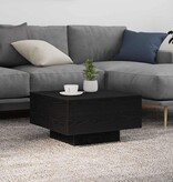 VidaXL Salontafel Zwart Eiken 55 x 55 x 31 cm Bewerkt hout