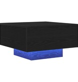 VidaXL Salontafel Zwart Eiken 55 x 55 x 31 cm Bewerkt hout