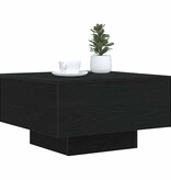 VidaXL Salontafel Zwart Eiken 55 x 55 x 31 cm Bewerkt hout