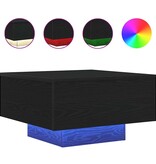 VidaXL Salontafel Zwart Eiken 55 x 55 x 31 cm Bewerkt hout