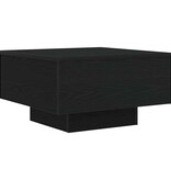 VidaXL Salontafel Zwart Eiken 55 x 55 x 31 cm Bewerkt hout