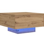 VidaXL Salontafel Artisan Eiken 55 x 55 x 31 cm Bewerkt hout