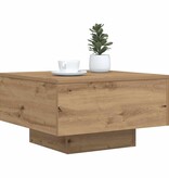 VidaXL Salontafel Artisan Eiken 55 x 55 x 31 cm Bewerkt hout