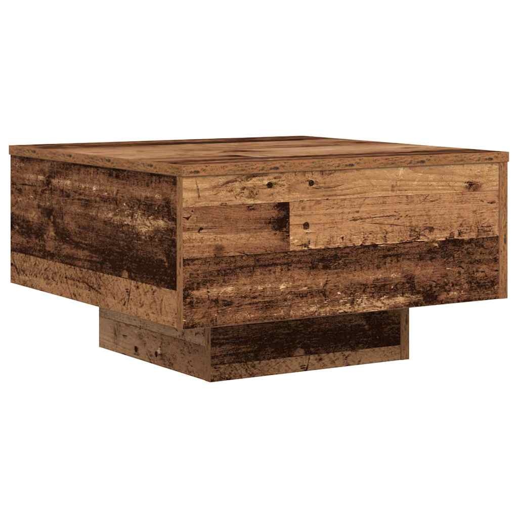 VidaXL Salontafel Oud Hout 55 x 55 x 31 cm Bewerkt hout