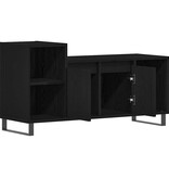 VidaXL Tv-meubelset Zwart Eiken 100 x 35 x 55 cm Bewerkt hout